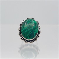 Pretty Natural 36.25 Ct Malachite Ring