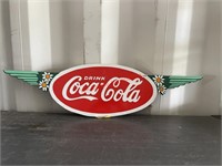 Hand Painted Coca Cola Wood Sign  (Connex 2)