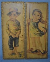 Large Eye Children's Prints on Wood