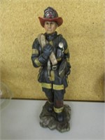 fireman figurine & plate