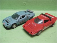 Two Vintage Shinsei Mini Power Race Cars