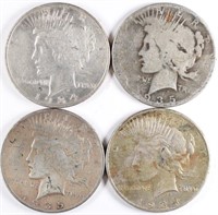 Lot of 4: Better Date Peace Dollars