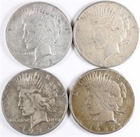 Lot of 4: Better Date Peace Dollars