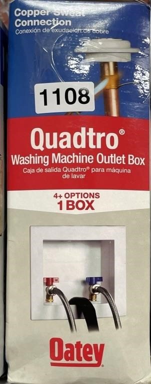 OATEY WASHING MACHINE OUTLET BOX RETAIL $170