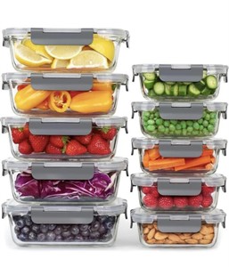 GLASS FOOD STORAGE CONTAINERS - [10 PACK]