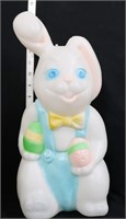 Vntg 15in Easter bunny w/ 2 eggs blow mold no cord