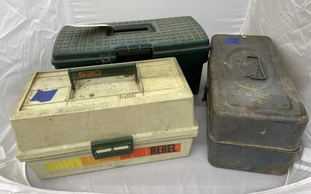 2 Tackle Boxes w/Tackle & Tool Box