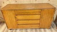 Vintage solid wood sideboard dresser 60” x 35” x