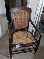 Wicker Chair H-37" D-19" W-22"  (Back Room)