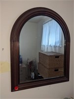 Hanging Wooden Arched Mirror H-2' W-21"  (Back