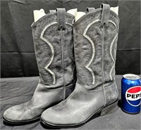 Reba Black Leather Cowgirl Boots Sz 10M