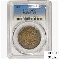 1818 Capped Bust Half Dollar PCGS XF40