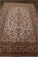 Kashan Hand Woven Rug 6.7 x 9.9 ft