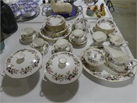 APROX. 54PC WEDGEWOOD "HATHAWAY ROSE" PORCELAIN