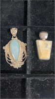 2 sterling silver pendants-blue Suarti and