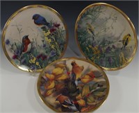 3 LENOX PLATES NATURE COLLAGE COLLECTION BIRDS