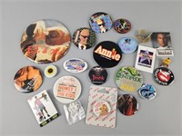 Vintage Movie, TV & Game Pinback Buttons