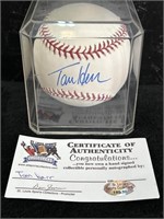 Tom Herr Signed Baseball COA