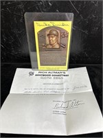 Duke Snider Signed HOF Plaque Postcard COA