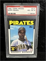 1986 Topps Traded Barry Bonds RC PSA NM MT 8