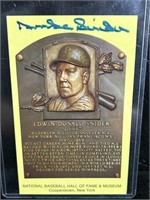 Duke Snider Signed HOF Plaque Postcard