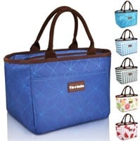 WF313  Lunch Bag Tote, Navy Diamond - 10 Can