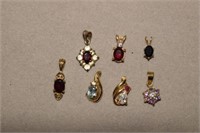 (7) Pendants w/ Semi-Precious Stones