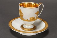 Unusual 19th Century Meissen Porcelain Cup and