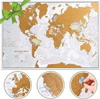 Scratch Off World Map Poster - X-Large 23 x 33