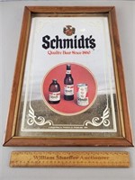 Schmidts Beer Mirror 13 & 1/2 x 19 & 1/2"