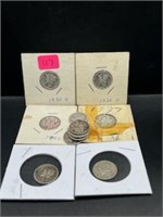 11 Mercury Dimes