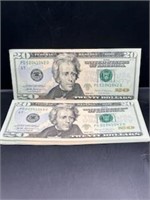 $300.00  Twenty Dollar Serial Nos