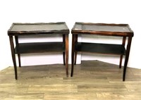 Pair Wood End Tables