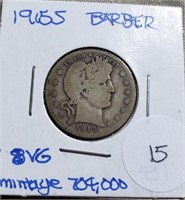 1915S  Barber Quarter Key Date Mintage 704,000 VG