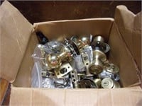 Box of Door Knobs & Latch Parts