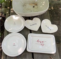 NWT Honestly. Ceramic Love Plates