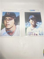 1980 Topps 5x7 Cards Andre Thornton Rick Manning