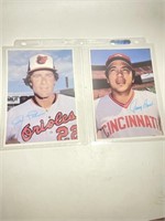 1980 Topps 5x7 Cards Johnny Bench Jim Palmer