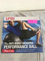 75cm anti-burst performance ball in box
