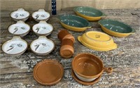 Bennington crock, Denby casseroles, studio