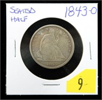 1843-O Seated Liberty half dollar