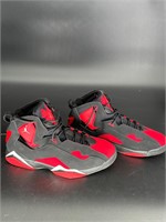 JORDAN TRUE FLIGHT BLACK/CHROME UNI. RED SIZE 12