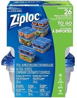 Ziploc To Go Storage Containers, Variety Pack, 26