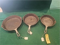 3 - Griswold Small Logo No 6, 7, 9 Skillets