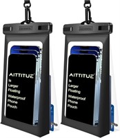 Large Float Waterproof Phone Pouch :2 Pack Aittitu