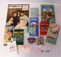 Vintage Baseball Ephemera - Media Guides, Score, +