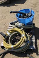 Assorted Hoses, Unknown Condition & Bin of