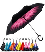 New EEZ-Y Reverse Inverted Windproof Umbrella -