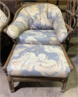 (JL) Ayers Furniture Chair with Ottoman 32” tall