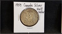 1959 Canada Silver Half Dollar